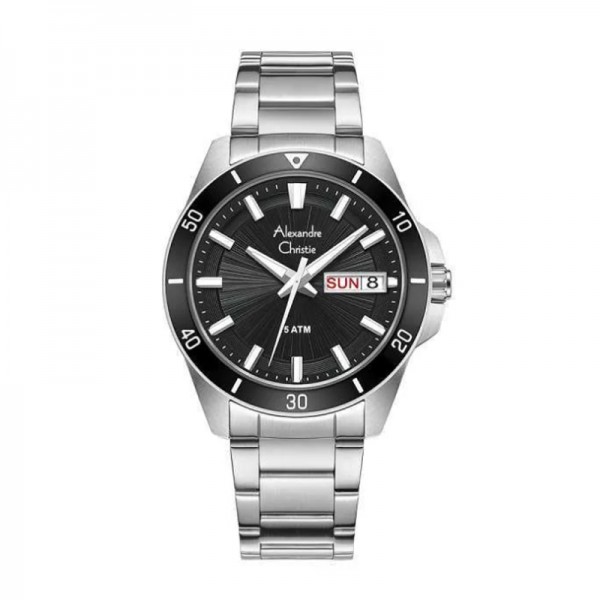Alexandre Christie AC 6683 Silver Dark Grey Steel MEBTBDG Alexandre Christie AC 6683 Silver Dark Grey Steel MEBTBDG